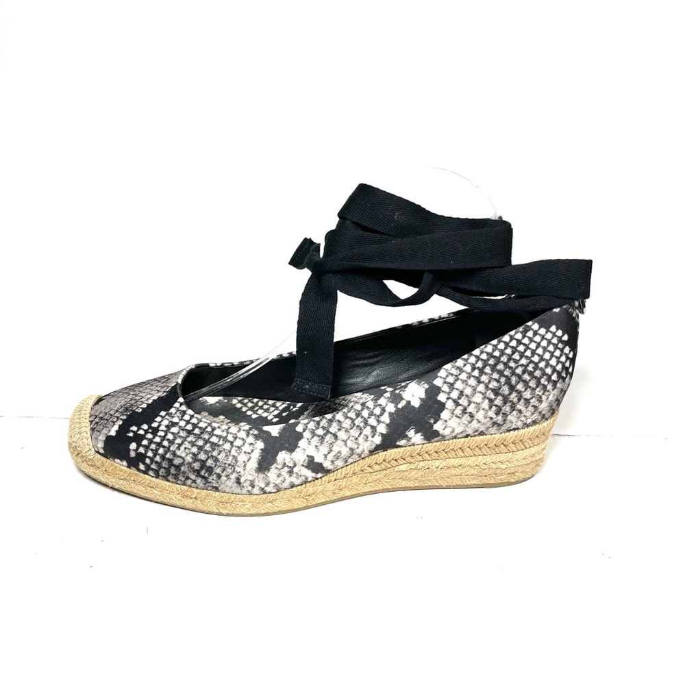 Tory‎ Burch Heather Women’s Wedge Espadrilles Size 9M Ankle Strap Snake Prints